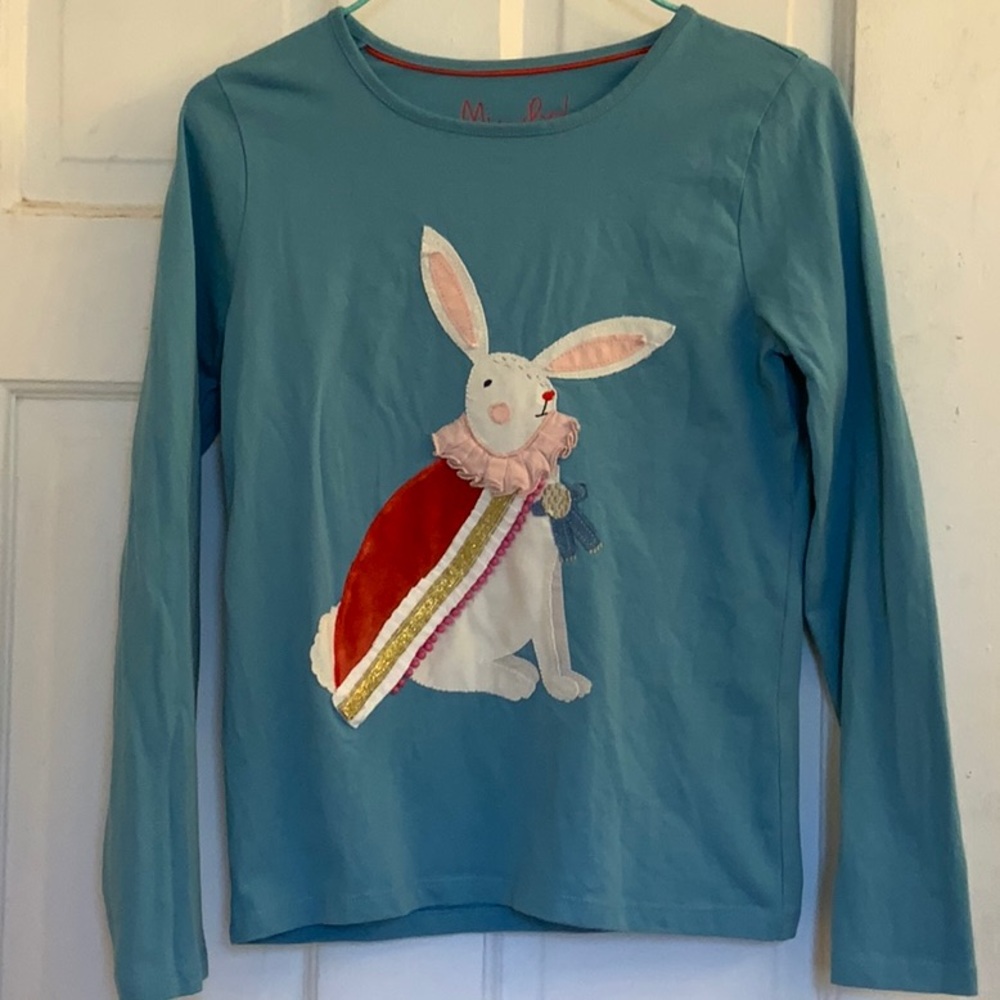 Mini Boden girls bunny rabbit top in size 9 - 10
